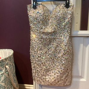 Mori lee jeweled dress